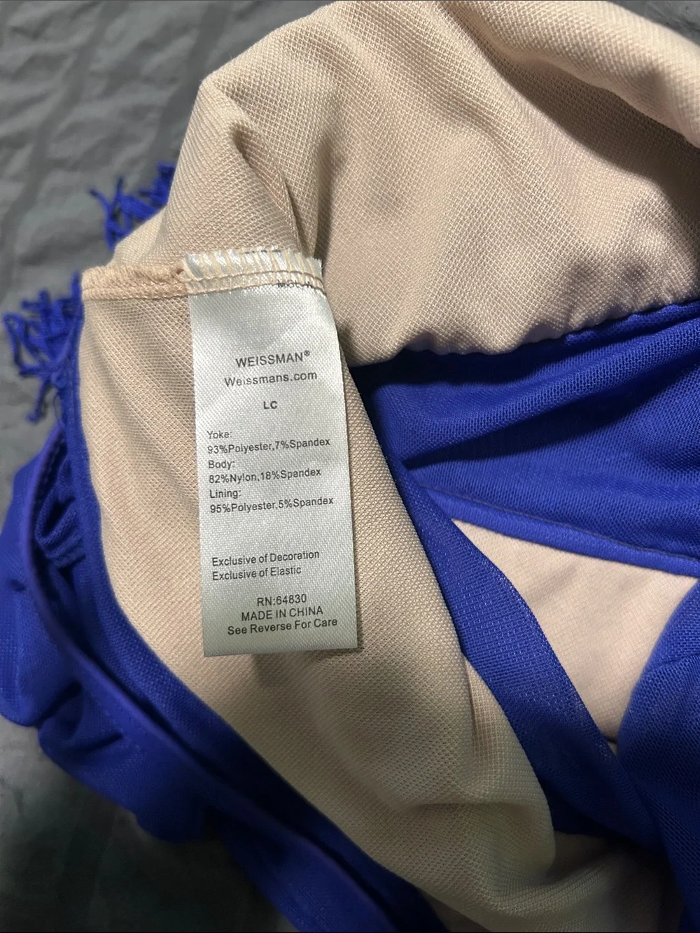 Weissman Purple Sequin Fringe Dance Leotard